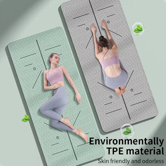 Non-Slip Eco-Friendly Yoga Mat with Carrying Strap - Pro Fitness Mat for Women